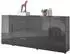 Stella Trading Santorin Sideboard anthrazit mit Glasfront, 226x99x40cm (43-565-78)