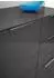 Stella Trading Santorin Sideboard anthrazit mit Glasfront, 226x99x40cm (43-565-78)