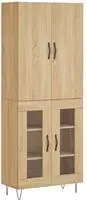 vidaXL Highboard Sonoma-Eiche 69,5x34x180 cm Holzwerkstoff
