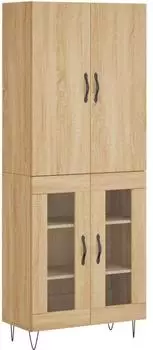 vidaXL Vitrine Sonoma-Eiche 69,5x34x180cm