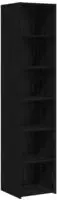 vidaXL Sideboard Schwarz Eichen-Optik 40 x 41 x 185 cm Holzwerkstoff