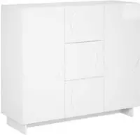 vidaXL Sideboard Hochglanz Wei&szlig; 85,5 x 31 x 75 cm Holzwerkstoff
