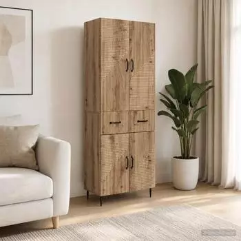 vidaXL Schranksset mit Schublade und Regal, Artisan Oak Holzwerkstoff, 2-tlg.