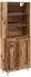 vidaXL Highboard 2-teilig, Altholz-Optik, Holzwerkstoff, 69,5x34x180cm