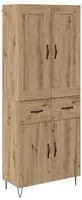 vidaXL Highboard Artisan-Eiche 69,5 x 34 x 180 cm Holzwerkstoff