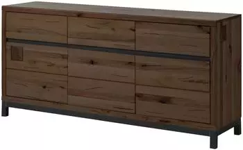 Massivmoebel24 Sideboard VILLANDERS Kernbuche, tabacco braun ge&ouml;lt, 175x45x85cm (81-312-200-2008)