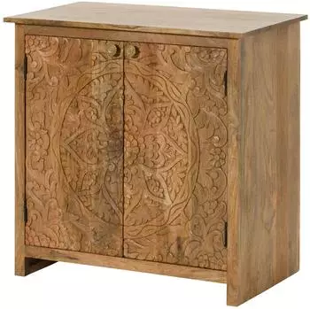 Massivmoebel24 KASHMIR Kommode Mangoholz, natur lackiert, 80x48x78cm (09-312-696-2008)
