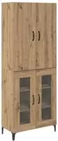 vidaXL Highboard Artisan-Eiche 69,5 x 34 x 180 cm Holzwerkstoff