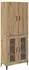 vidaXL Highboard wandmontiert Artisan-Eiche 69,5x34x180cm Holzwerkstoff 2 Türen