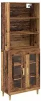 vidaXL Highboard Altholz 69,5 x 32,5 x 180 cm Holzwerkstoff