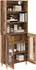 vidaXL Highboard Altholz-Optik 69,5x32,5x180cm, Holzwerkstoff
