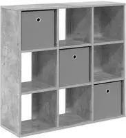 vidaXL Sideboard Betongrau 88,5 x 29 x 84,5 cm