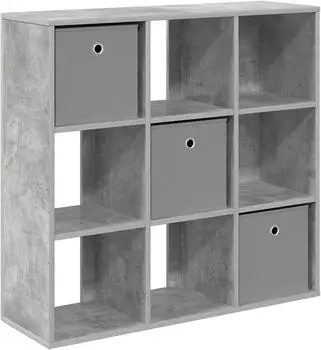 vidaXL Sideboard betongrau 3 Schubladen Holzwerkstoff 88,5x29x84,5cm