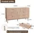 LuxusKollektion Kommode 6 Schubladen, Holz, Landhausstil, 100cm breit