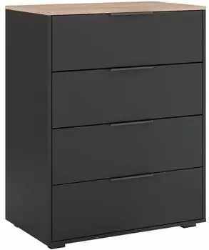 VICCO Betti Kommode 4 Schubladen, anthrazit/Sonoma Eiche, 30x83,6cm (41617)