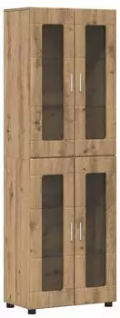 vidaXL Highboard FLORIN 60x35x182cm, Artisan-Eiche, Holzwerkstoff