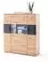 Livetastic Highboard Harper Madang 120x134x37 cm, Glas/Holzwerkstoff, anthrazit/eiche (001700020102)