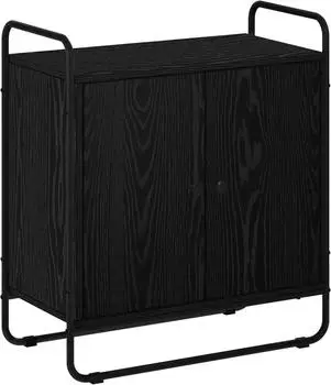 vidaXL Sideboard Holzwerkstoff, schwarz Eichen-Optik, 68x35x75cm