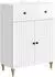vidaXL Sideboard hochglanz weiß 66x34,5x90cm Holzwerkstoff (894179)