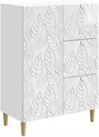 vidaXL Sideboard Hochglanz Wei&szlig; 66 x 34,5 x 90 cm Holzwerkstoff
