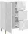 vidaXL Sideboard Hochglanz weiß, 66x34,5x90cm, Holzwerkstoff