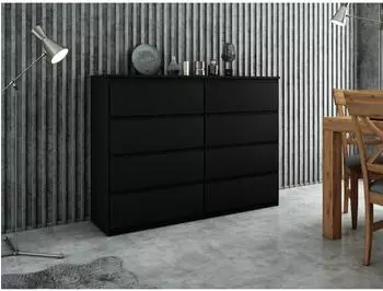 RAUMHIRSCH Kommode 8 Schubladen, schwarz, 139x102x39cm (800001522959)