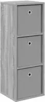 vidaXL Sideboard mit Schubladen Graues Sonoma 30,5 x 27 x 84,5 cm