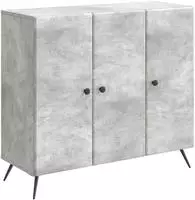 vidaXL Sideboard Betongrau 89 x 34,5 x 80 cm Holzwerkstoff