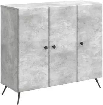 vidaXL Sideboard betongrau 89x34,5x80cm Holzwerkstoff 3-t&uuml;rig