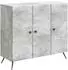 vidaXL Sideboard betongrau 89x34,5x80cm Holzwerkstoff 3-türig