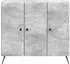 vidaXL Sideboard betongrau 89x34,5x80cm Holzwerkstoff 3-türig