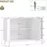 LuxusKollektion Badezimmerschrank mit 2 Türen, offenem Fach, 35x100x75cm, weiß