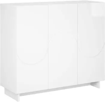 vidaXL Sideboard Holzwerkstoff 85,5x31x75cm wei&szlig; hochglanz