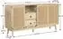 LuxusKollektion Sideboard 155cm, 3 Rattan-Schiebetüren, 2 Schubladen, holzfarben