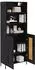 vidaXL Highboard Schwarz Eichen-Optik 69,5x34x180cm Holzwerkstoff (3114452)