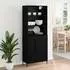 vidaXL Highboard Schwarz Eichen-Optik 69,5x34x180cm Holzwerkstoff (3114452)