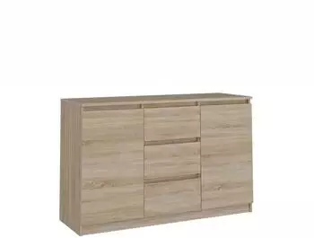 RAUMHIRSCH Kommode 2 Türen, 3 Schubladen, Sonoma Eiche, 120x75x40cm