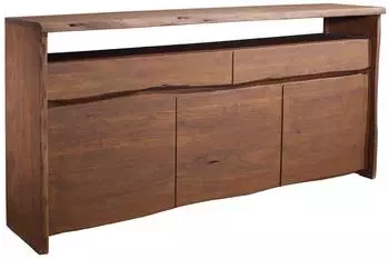 Massivmoebel24 Pure Acacia #202 Sideboard Akazienholz braun lackiert 191x45x96cm (09-312-886-2002)