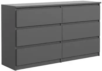 RAUMHIRSCH Kommode 6 Schubladen, anthrazit, 100x79x39cm (800001522885)