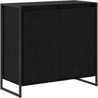 vidaXL Seitenschrank Schwarz Eichen-Optik 79 x 36 x 75 cm