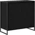 vidaXL Seitenschrank schwarz Eichen-Optik 79x36x75cm
