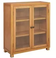vidaXL Schrank mit Regal Braun 80 x 35 x 95 cm Massives Eichenholz