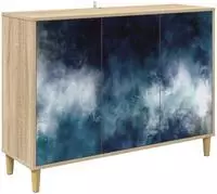 vidaXL Sideboard RAALTE Sonoma 102 x 33 x 75 cm Holzwerkstoff