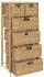vidaXL Lagerregal 6 Körbe 47x37x100cm Wasserhyazinthe (245493)