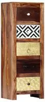 vidaXL Beistellschrank 40x30x110 cm Massivholz Akazie