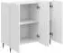 vidaXL Sideboard Hochglanz weiß 89x34,5x82cm Holzwerkstoff 3 Türen