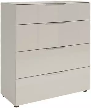 Harper Kommode BELEM mit Glasfronten, Kaschmir, 90x99x40cm