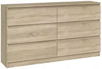 RAUMHIRSCH Kommode Sonoma Eiche 6 Schubladen, 138x75x40cm (800001457087)