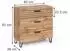 VICCO Amber Kommode Eiche Wotan, 3 Schubladen, 80x82cm