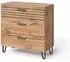 VICCO Amber Kommode Eiche Wotan, 3 Schubladen, 80x82cm